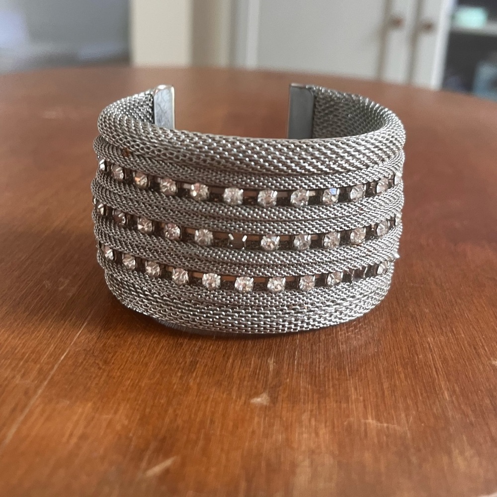 FLASH SALE Elegant MCM Silver Mesh Cuff Bracelet